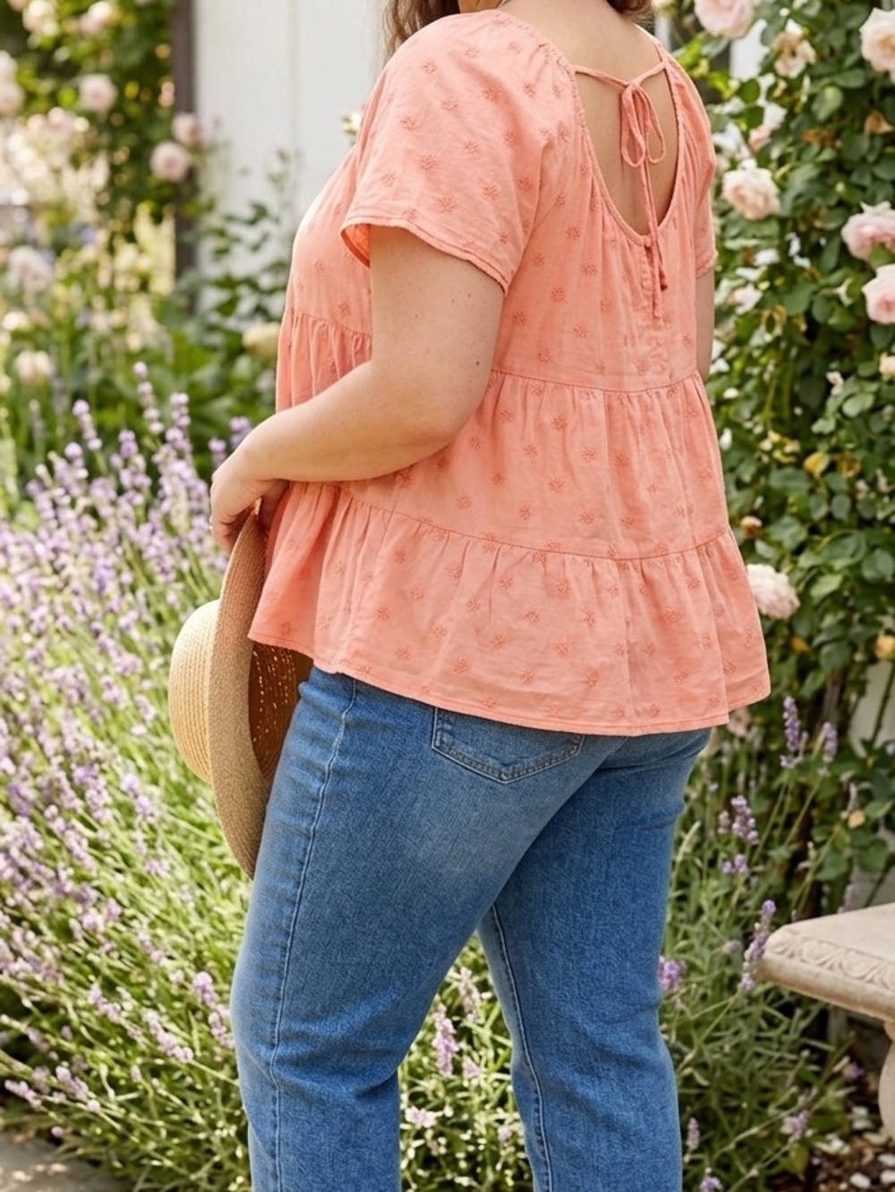 Universal Thread Embroidered Tiered Babydoll Top